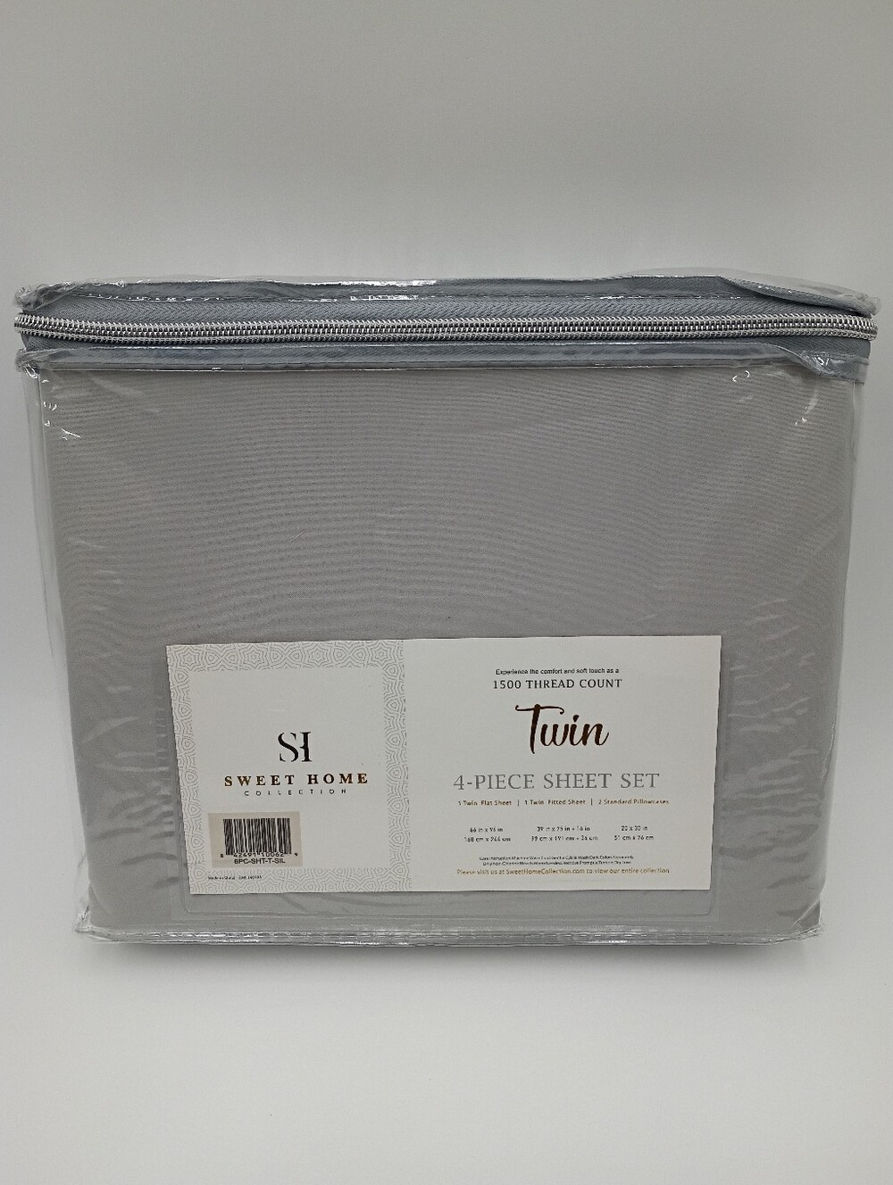 Sweet Home 1500 thread count 4pc sheet set.  Gray.